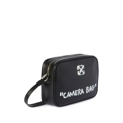 Off-white Medium Jitney Quote Shoulder Bag In Black