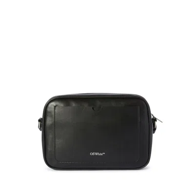 Off-white Medium Jitney Quote Shoulder Bag In Black