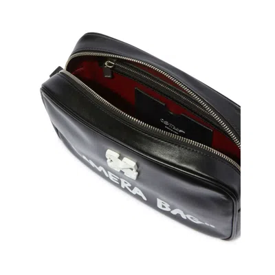 Off-white Medium Jitney Quote Shoulder Bag In Black