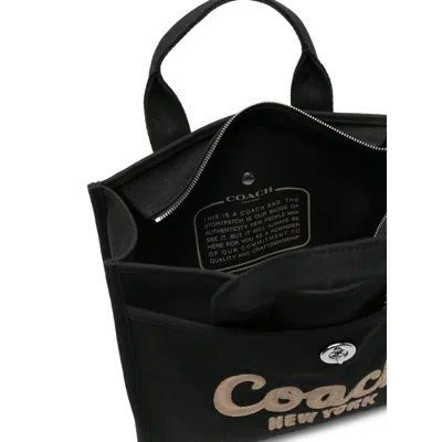 Coach Field Logo-appliqué Tote Bag In Black