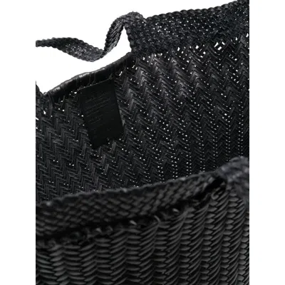 Dragon Diffusion Leather Tote Bags In Black