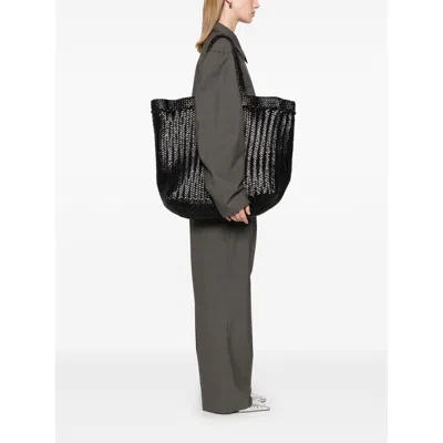 Dragon Diffusion Leather Tote Bags In Black