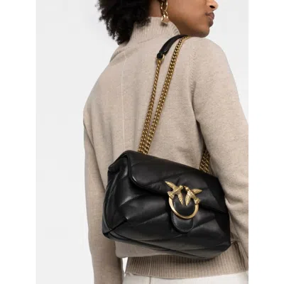 Pinko Baby Love Puff Maxi Quilt Leather Crossbody Bag