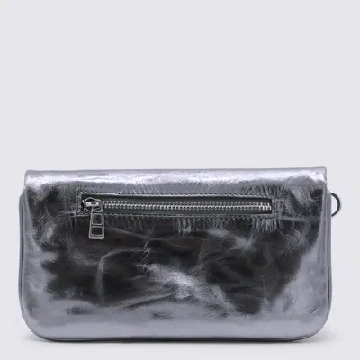 Zadig & Voltaire Rock Nano Vintage Effect Metallic Leather Clutch