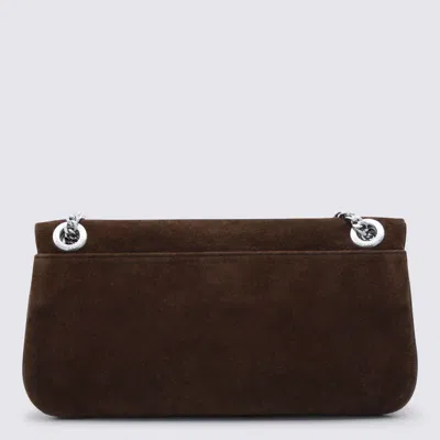 Zadig & Voltaire Chain Strap Suede Shoulder Bag In Brown