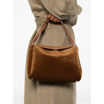 Themoirè Clasp-fastening Tote Bag In Brown