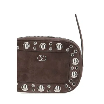 Valentino Garavani Nellcote Shoulder Bag In Brown