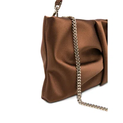 Jimmy Choo Twisted Clutch Bag In Brown