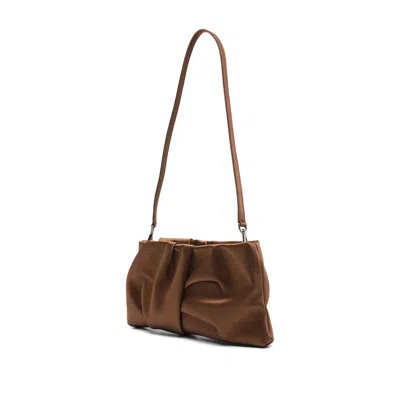 Jimmy Choo Twisted Clutch Bag In Brown