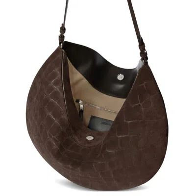 Jacquemus Dark Brown The Ovalo Hobo Bag