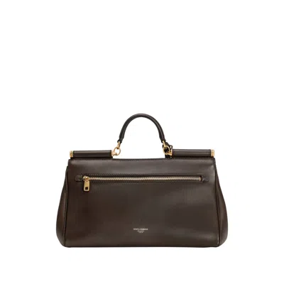 Dolce & Gabbana Women Brown Handbag With Key And Padlock Detail And Adjustable And Removable Shoulde