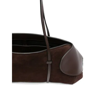 Neous Suede Shoulder Bag In Brown