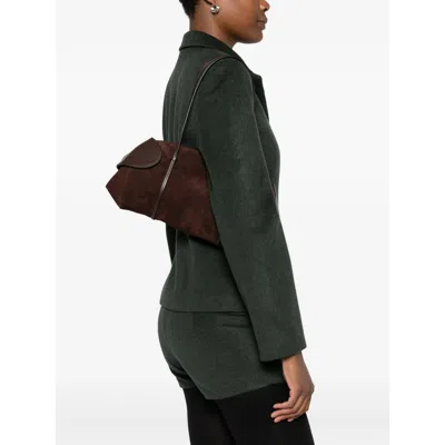 Neous Suede Shoulder Bag In Brown