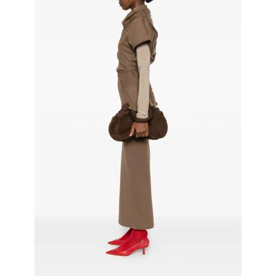 Demellier Brown Shoulder Bags