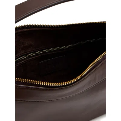 Staud Folded Leather Shoulder Bag In Brown