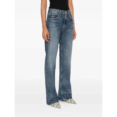 Agolde Denim Flared Jeans In Blue