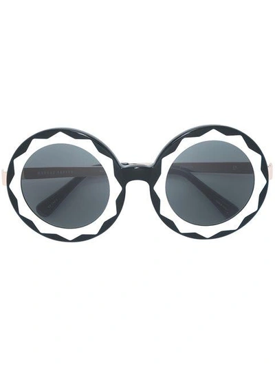 Shop Linda Farrow Gallery Round Oversized Shaped Sunglasses