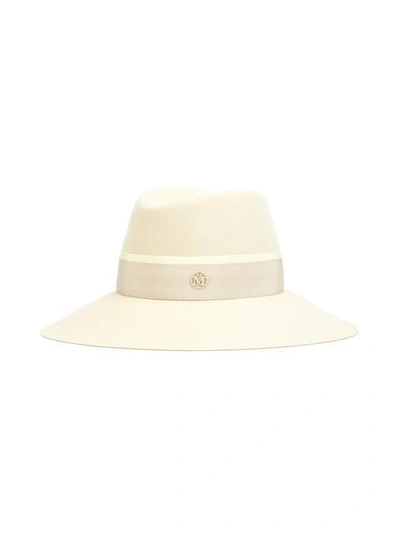 Shop Maison Michel 'kate' Fedora Hat In Yellow