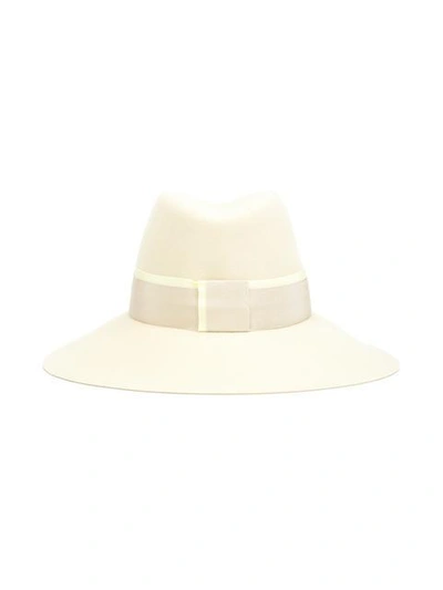 Shop Maison Michel 'kate' Fedora Hat In Yellow