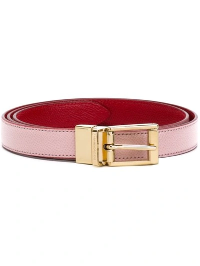 Dolce & Gabbana Classic Thin Belt - Pink