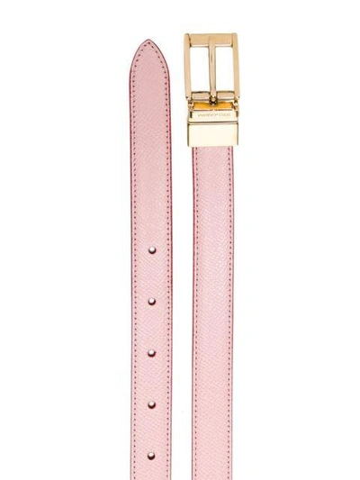 Shop Dolce & Gabbana Classic Thin Belt - Pink
