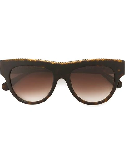 Shop Stella Mccartney 'havana Oversized' Sunglasses