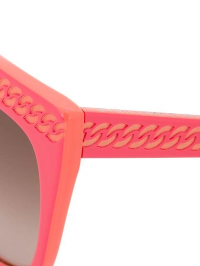 Shop Stella Mccartney Eyewear 'falabella' Square Sunglasses - Pink