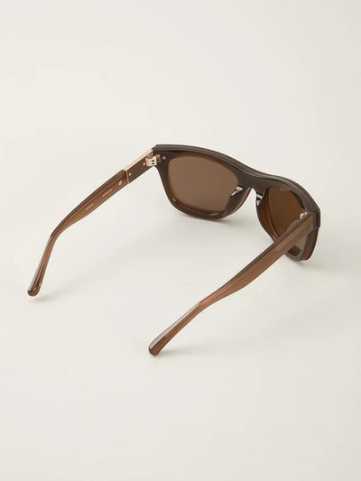 Shop Linda Farrow Curved Browline Sunglasses