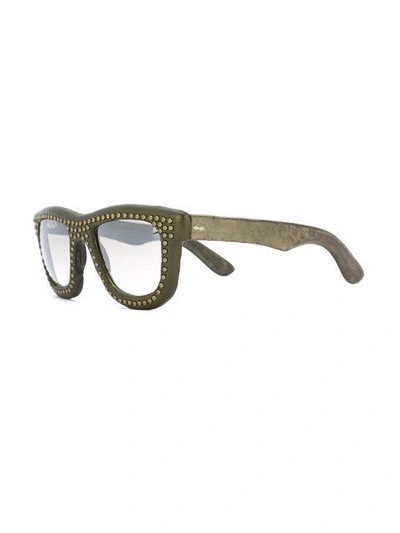 Shop Slave To Ancestors 'fire' Sunglasses - Green