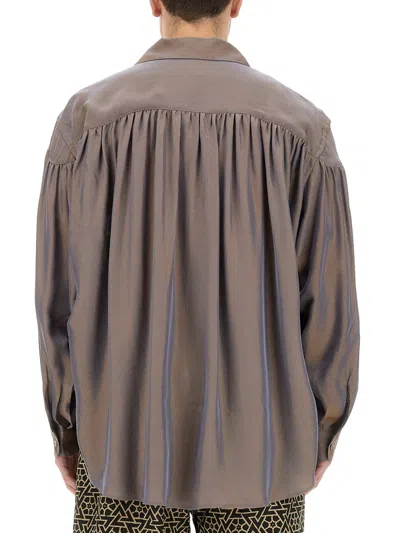 Aïe Aie Oversize Shirt In Brown