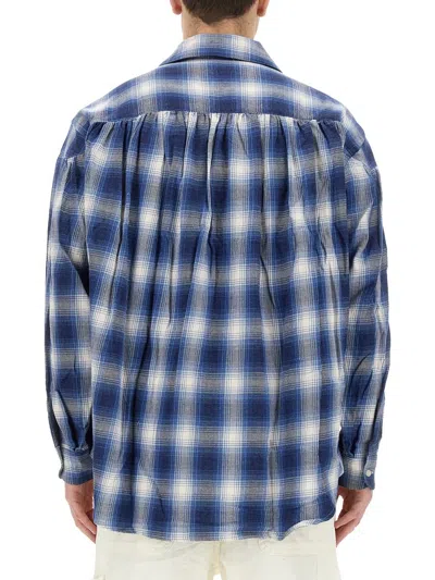 Aïe Plaid-check Cotton Shirt In Blue