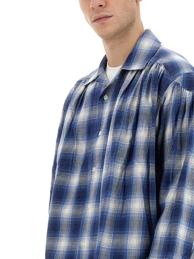 Aïe Plaid-check Cotton Shirt In Blue