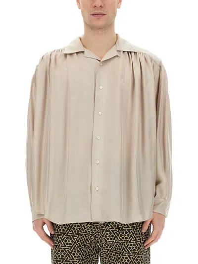 Aïe Gathered Buttoned Shirt