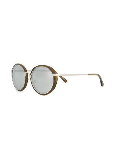 Shop Dries Van Noten Linda Farrow Contrast Frame Sunglasses