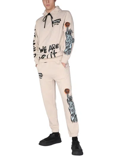 Disclaimer Sweatshirt With Logo Print In Neutral