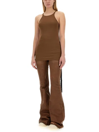 Drkshdw Racer Back T-shirt In Brown