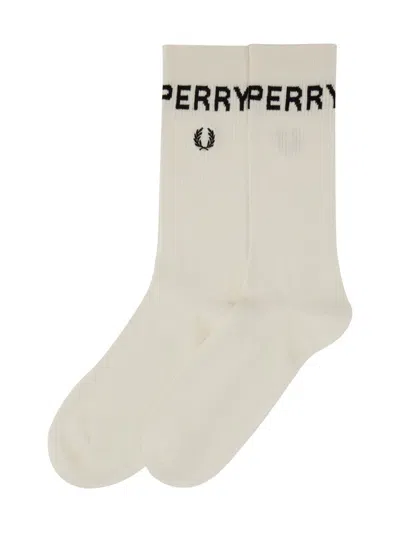 Fred Perry Socks With Logo In White