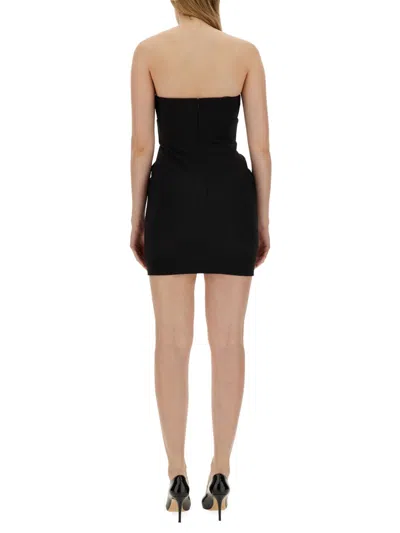 Genny Strapless Mini Dress Side Detailing In Black