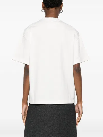 Jil Sander Women Ivory Cotton Oversize T-shirt In White