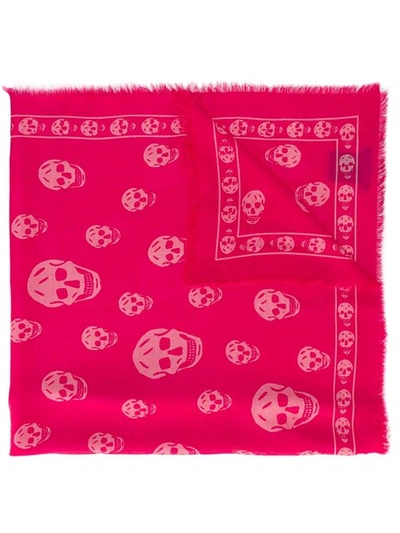 Alexander Mcqueen Skull Scarf - Pink In Pink