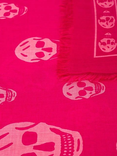 Shop Alexander Mcqueen Skull Scarf - Pink