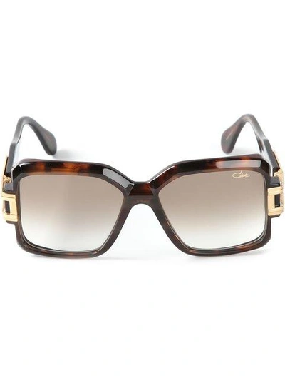 Shop Cazal Sonnenbrille Mit Quadratischen Gläsern - Braun