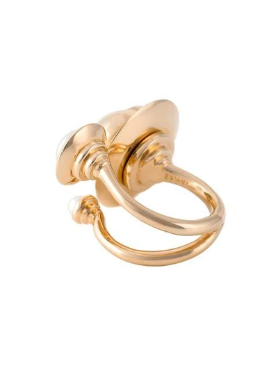 Shop Eshvi 'astro' Ring In Metallic