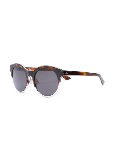 Shop Dior 'sideral 1' Sunglasses In Brown
