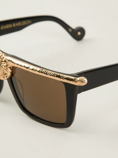 Shop Anna-karin Karlsson 'lion' Sunglasses In Black