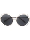 Chloé Carlina Round-frame Sunglasses In Metallic