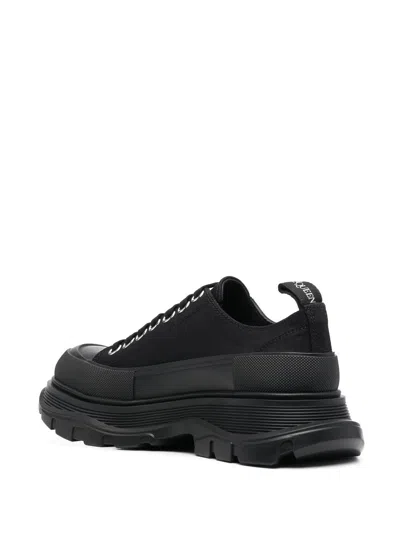 Alexander Mcqueen Tread Slick Sneakers In Black Silver