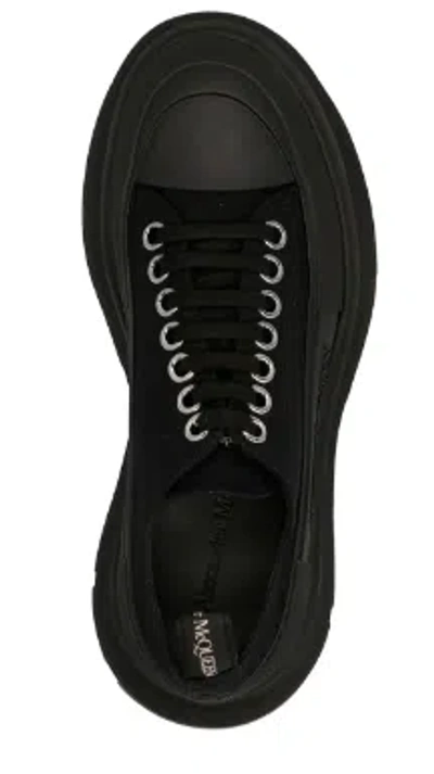 Alexander Mcqueen Tread Slick Sneakers In Black Silver