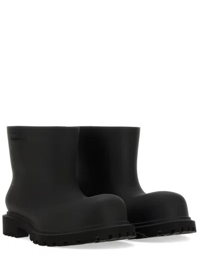 Balenciaga 55mm Steroid Rubber Boots In Black