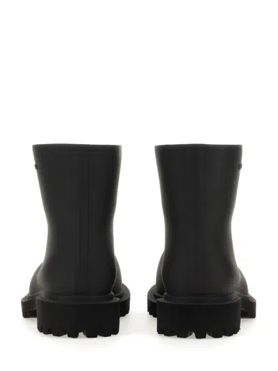 Balenciaga 55mm Steroid Rubber Boots In Black